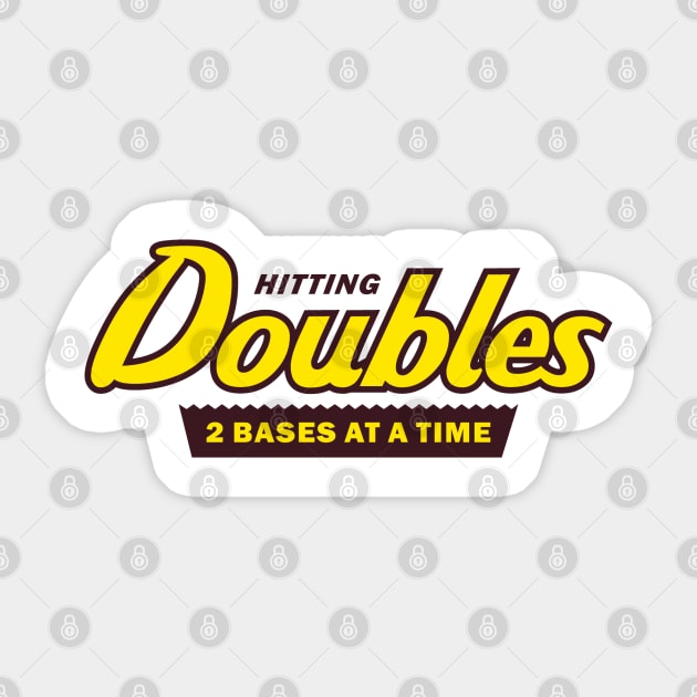 Hitting Doubles - Baseball - Softball Sticker by nicklower